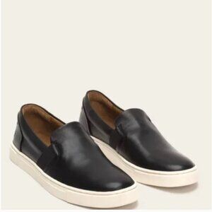 Frye Ivy Slip On Sneakers Black Leather Loafers 9.5